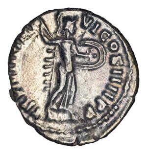 Alternative view of Commodus AR Denarius - Minerva with Shield & Spear